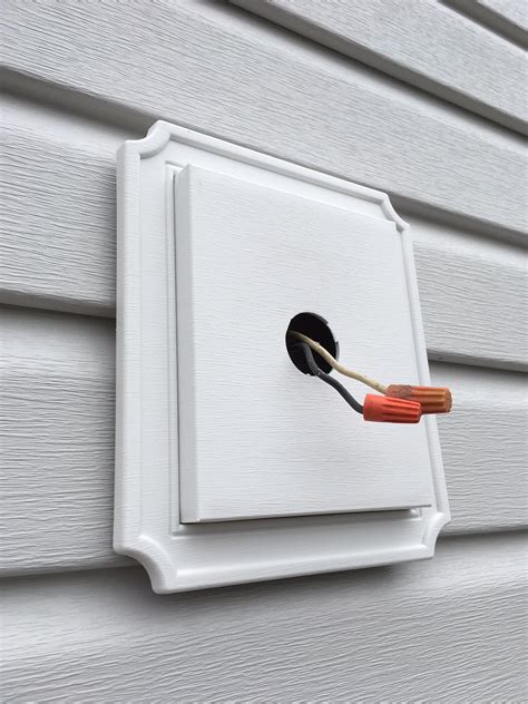 exterior light base junction box lap siding|light box for hardie siding.